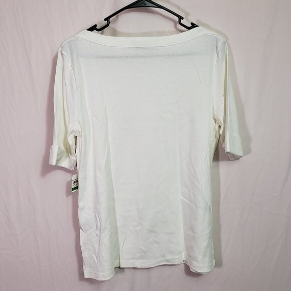 Karen Scott Women Elbow Sleeve Boat Neck Top (AI) - Picture 8 of 8